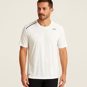 Iguana Skinz Women XL 70% Bamboo 30% Cotton White Logo Tee Golf Sport Athletic